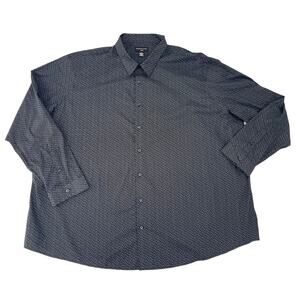 Shaquille O'Neal XLG Big & Tall Mens Shirt 5 XLT Blue Long Sleeve Button Down